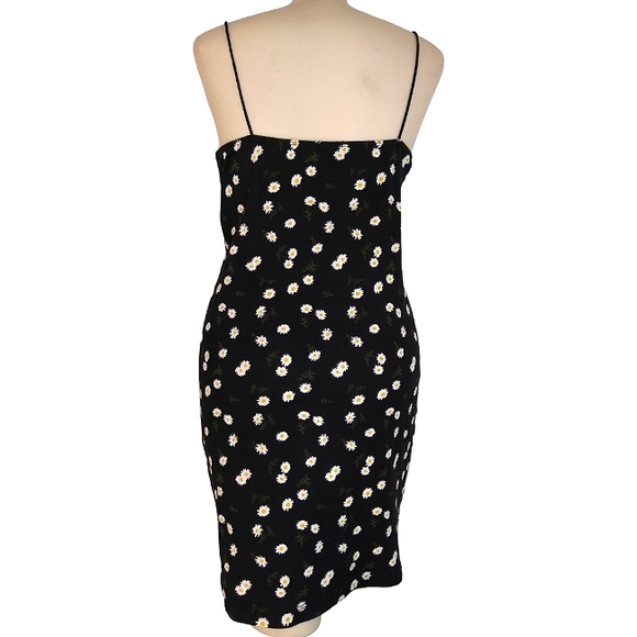 J for Justify Super soft and stretchy bodycon dainty floral daisy midi dress - Picture 4 of 6